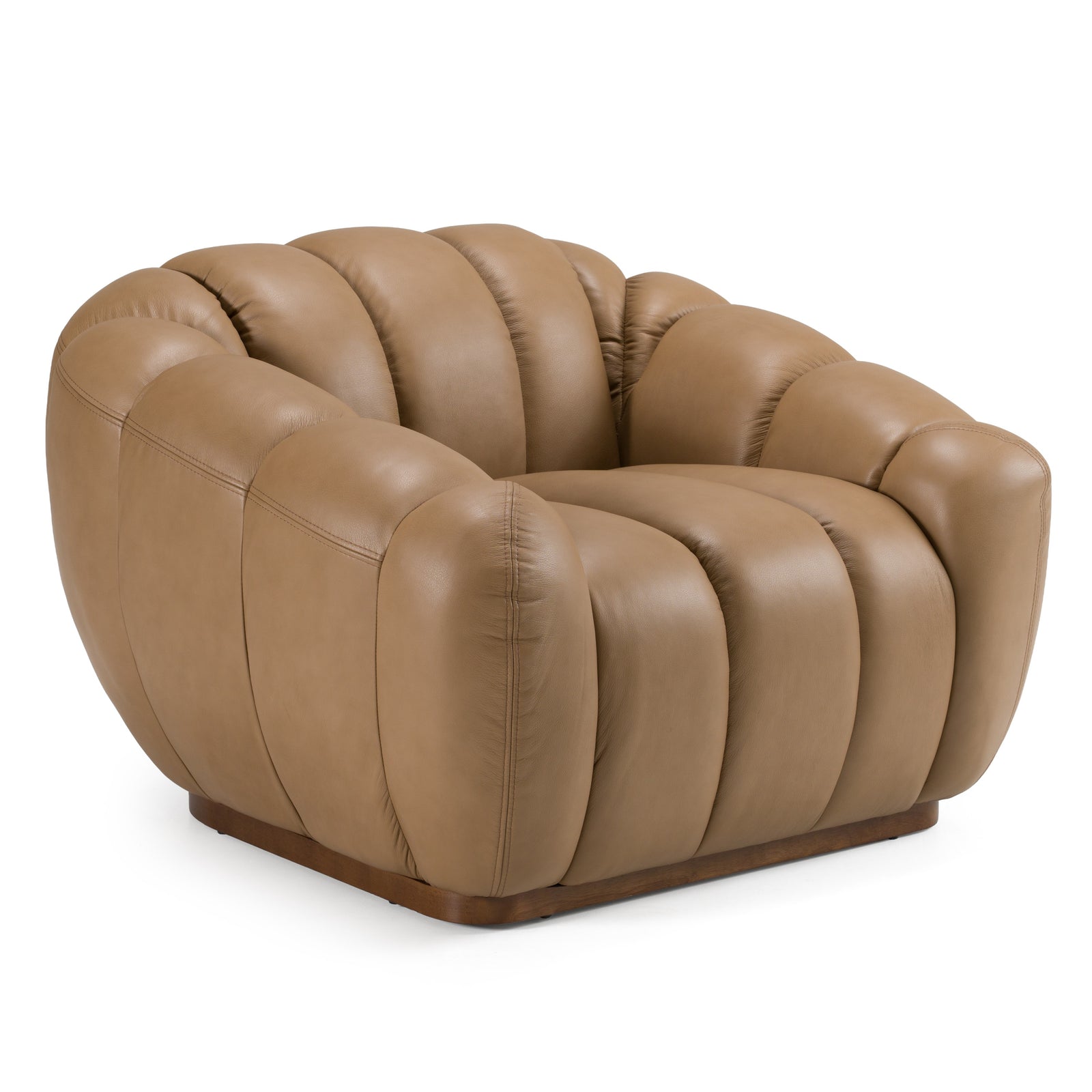 Ekwok - Modern Tan Leather Chair