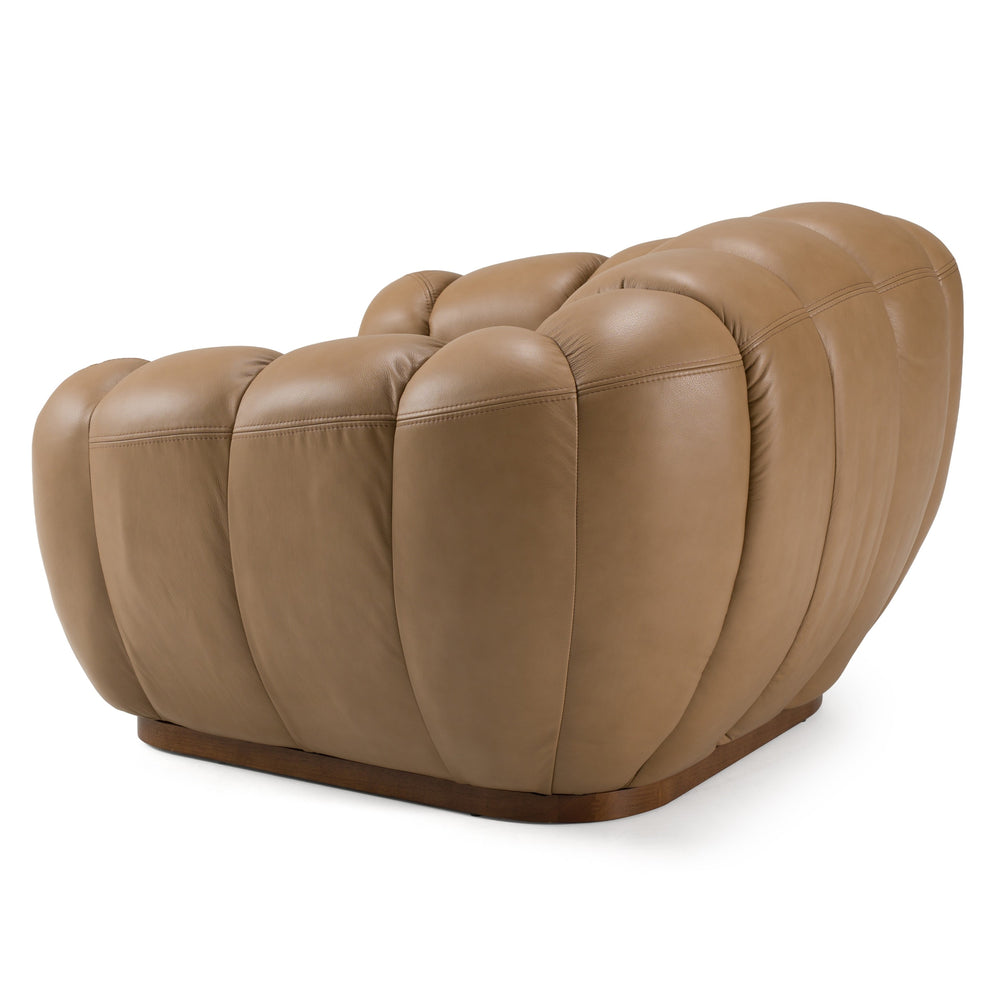 Ekwok - Modern Tan Leather Chair - View 7