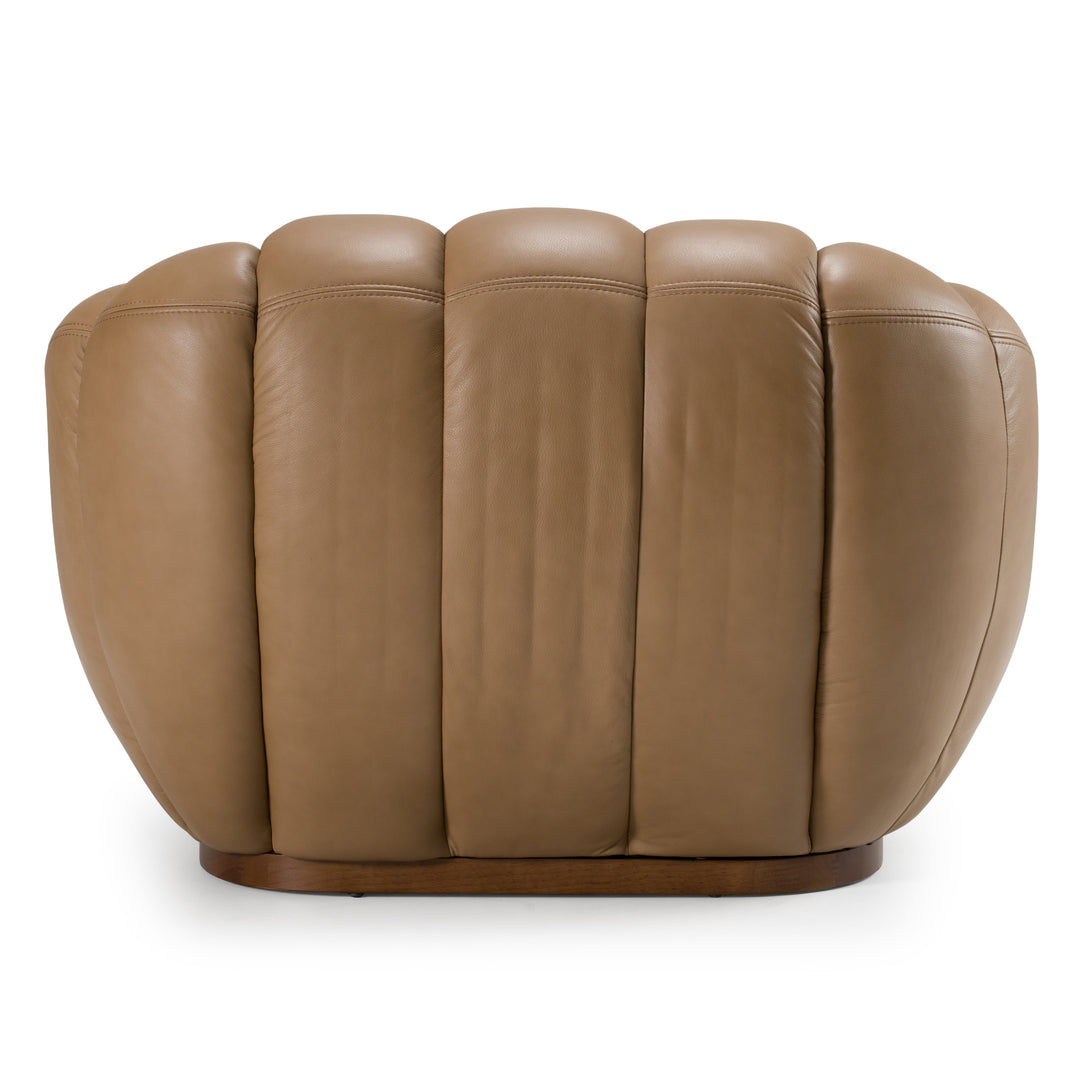 Ekwok - Modern Tan Leather Chair