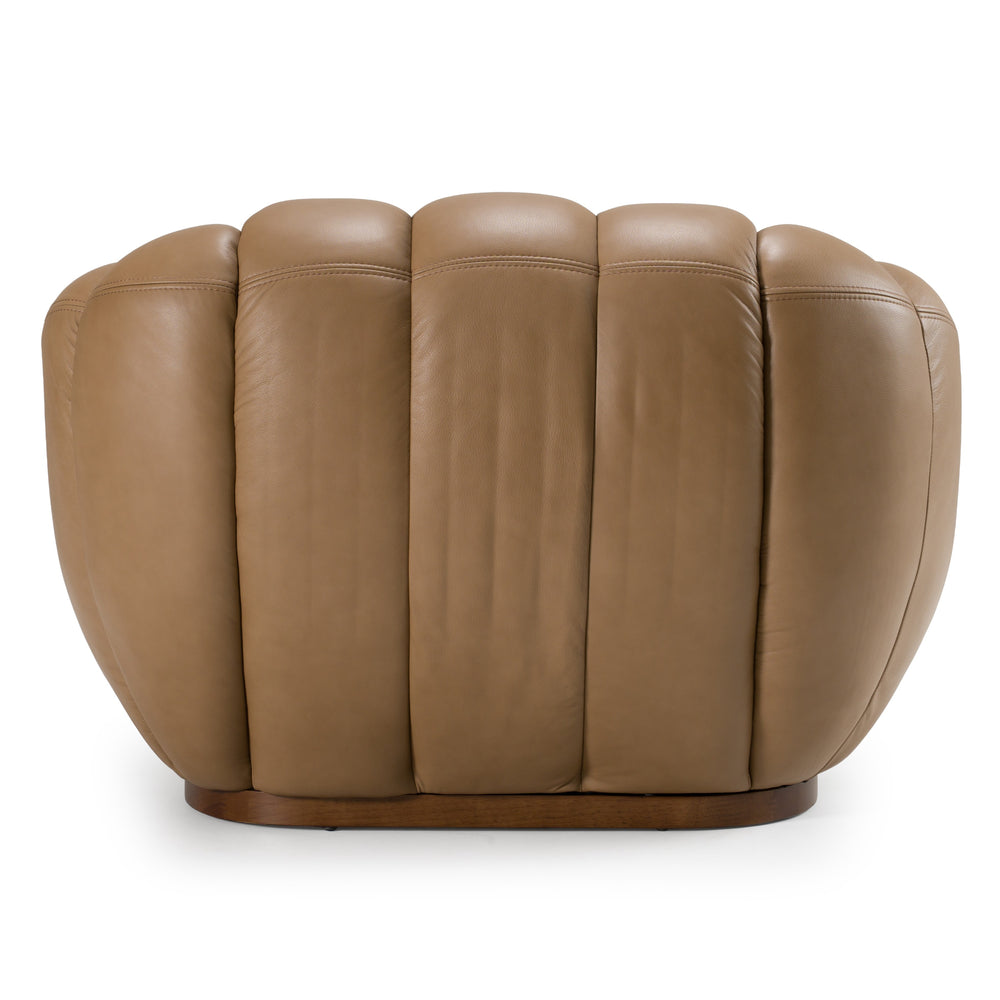Ekwok - Modern Tan Leather Chair - View 4
