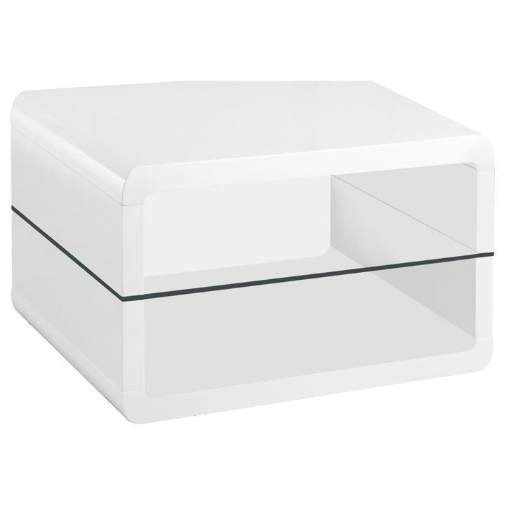 Elana - 2 Piece Coffee And End Table Set - White High Gloss Table Set modern furniture Contempo Furniture
