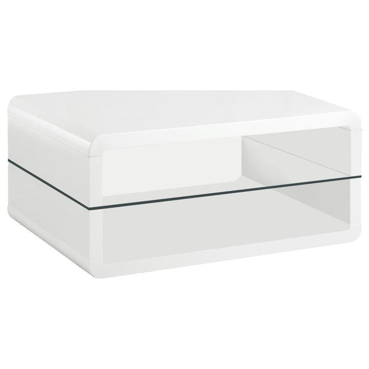 Elana - 2 Piece Coffee And End Table Set - White High Gloss Table Set modern furniture Contempo Furniture