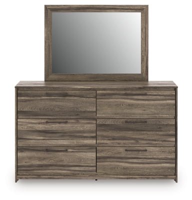 Elbrim Dresser and Mirror - Dark Brown Dresser &amp; Mirror modern furniture Contempo Furniture