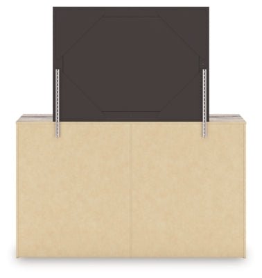 Elbrim Dresser and Mirror - Dark Brown Dresser &amp; Mirror modern furniture Contempo Furniture