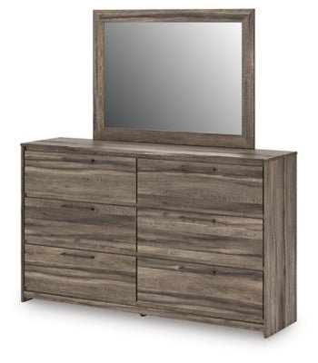 Elbrim Dresser and Mirror - Dark Brown Dresser &amp; Mirror modern furniture Contempo Furniture