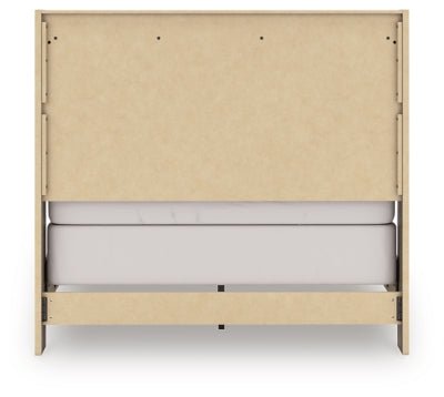 Elbrim Full Panel Bed - Dark Brown Panel Bed modern furniture Contempo Furniture