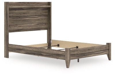 Elbrim Full Panel Bed - Dark Brown Panel Bed modern furniture Contempo Furniture