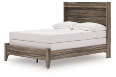 Elbrim Full Panel Bed - Dark Brown Panel Bed modern furniture Contempo Furniture