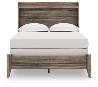 Elbrim Full Panel Bed - Dark Brown Panel Bed modern furniture Contempo Furniture
