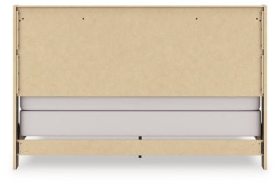 Elbrim King Panel Bed - Dark Brown Panel Bed modern furniture Contempo Furniture