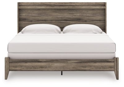 Elbrim King Panel Bed - Dark Brown Panel Bed modern furniture Contempo Furniture