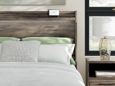 Elbrim King Panel Bed - Dark Brown Panel Bed modern furniture Contempo Furniture