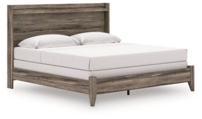 Elbrim King Panel Bed - Dark Brown | Ashley Furniture