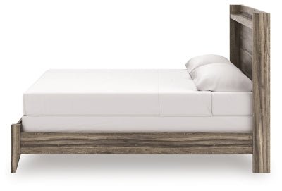 Elbrim King Panel Bed - Dark Brown Panel Bed modern furniture Contempo Furniture