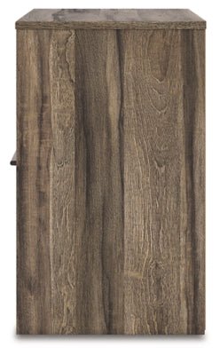 Elbrim Nightstand - Dark Brown Nightstand w/ Charging Station modern furniture Contempo Furniture
