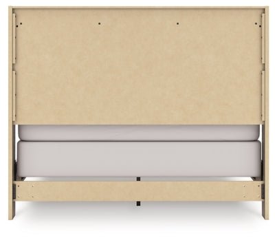 Elbrim Queen Panel Bed - Dark Brown Panel Bed modern furniture Contempo Furniture
