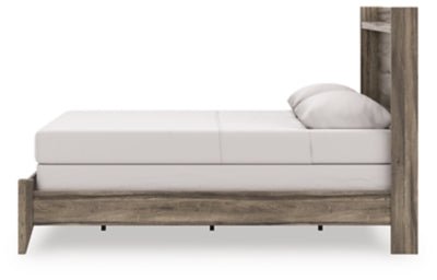 Elbrim Queen Panel Bed - Dark Brown Panel Bed modern furniture Contempo Furniture