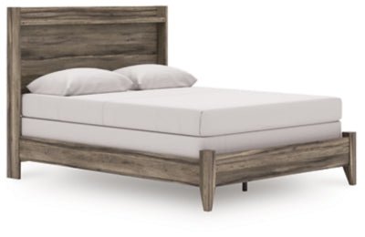 Elbrim Queen Panel Bed - Dark Brown | Ashley Furniture