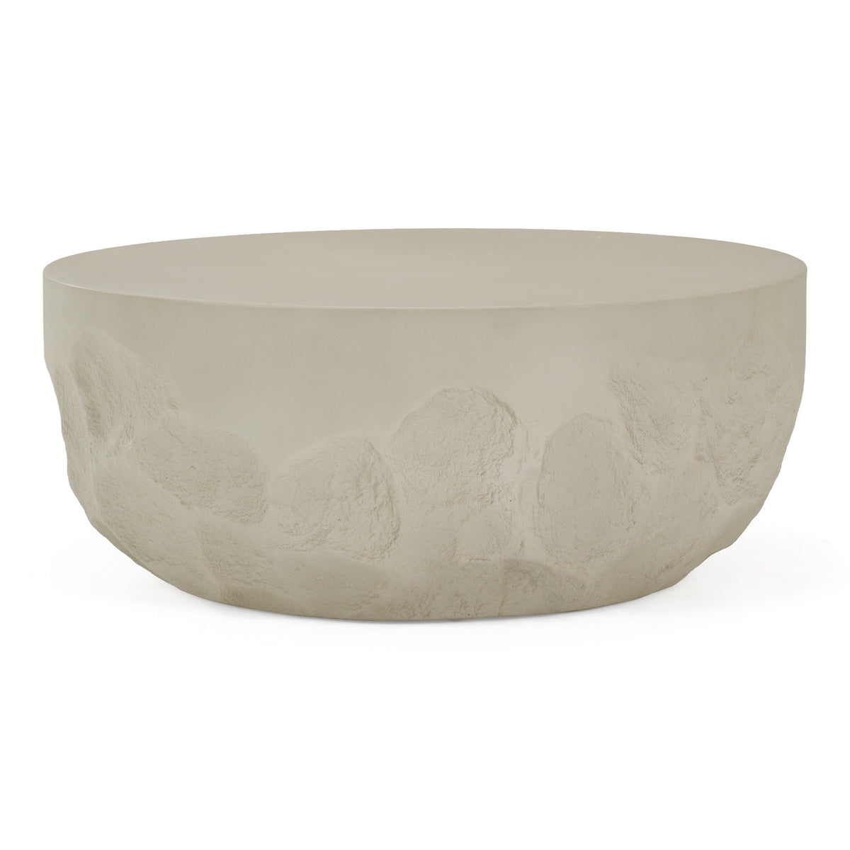 Elgon - Modern Grey Concrete Round Coffee Table