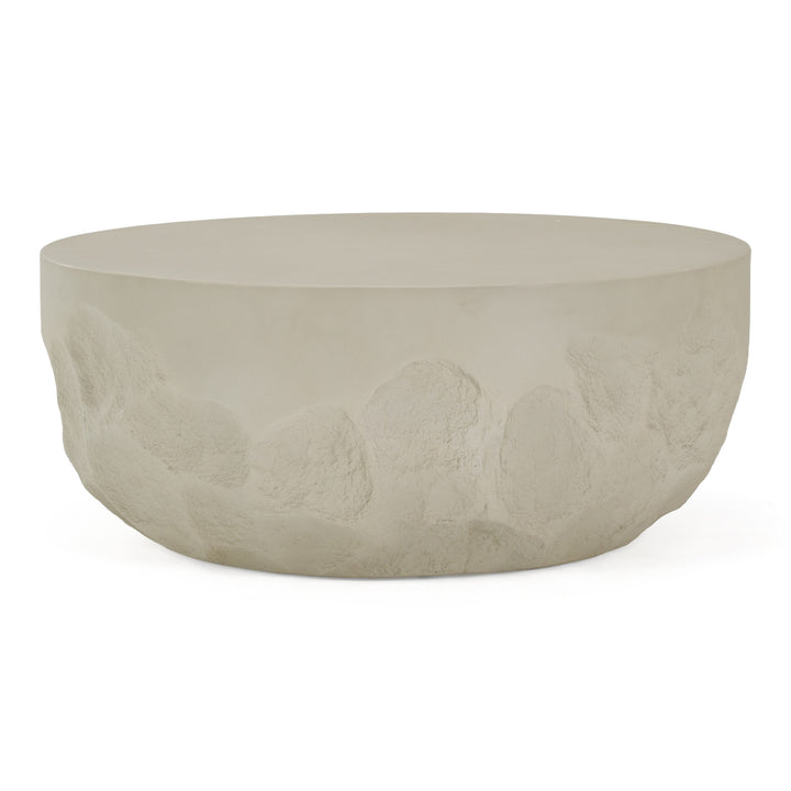 Elgon - Modern Grey Concrete Round Coffee Table