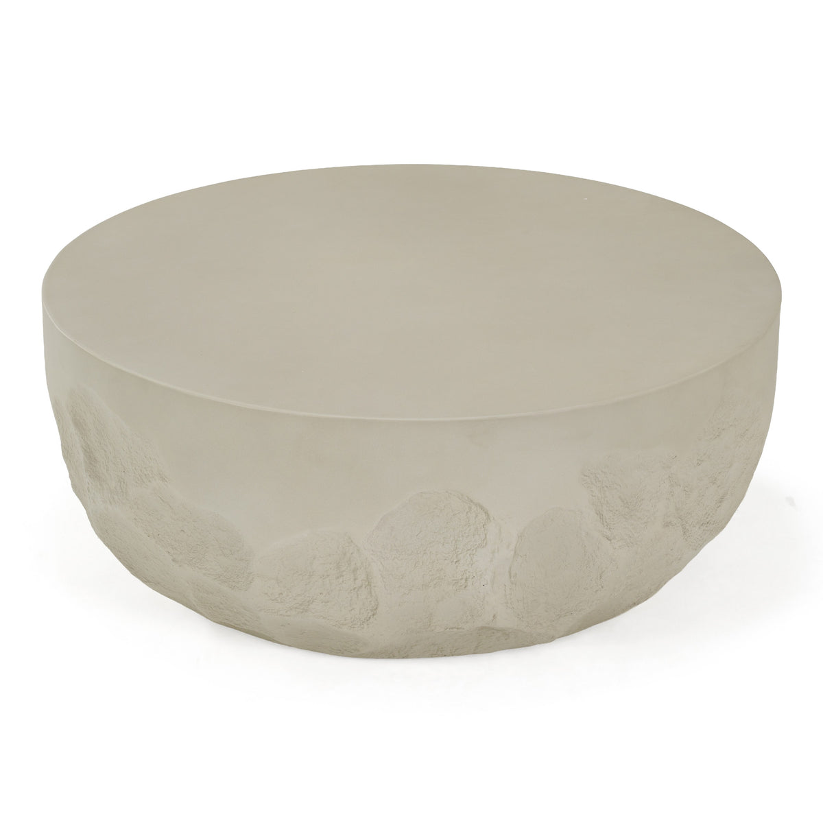 Elgon - Modern Grey Concrete Round Coffee Table