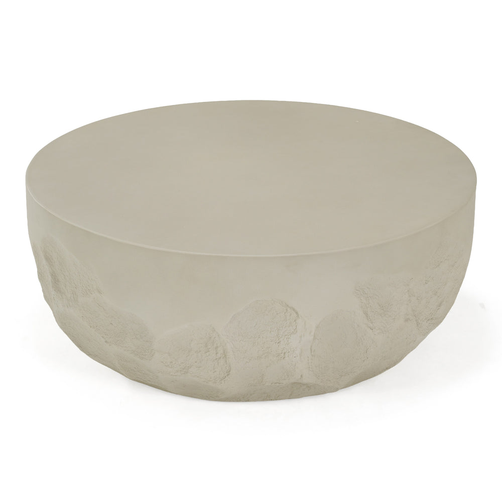 Elgon - Modern Grey Concrete Round Coffee Table