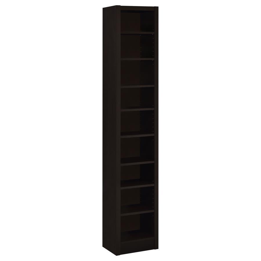 Eliam - 8 - Shelf Bookcase - Cappuccino Standard Bookcase modern furniture Contempo Furniture