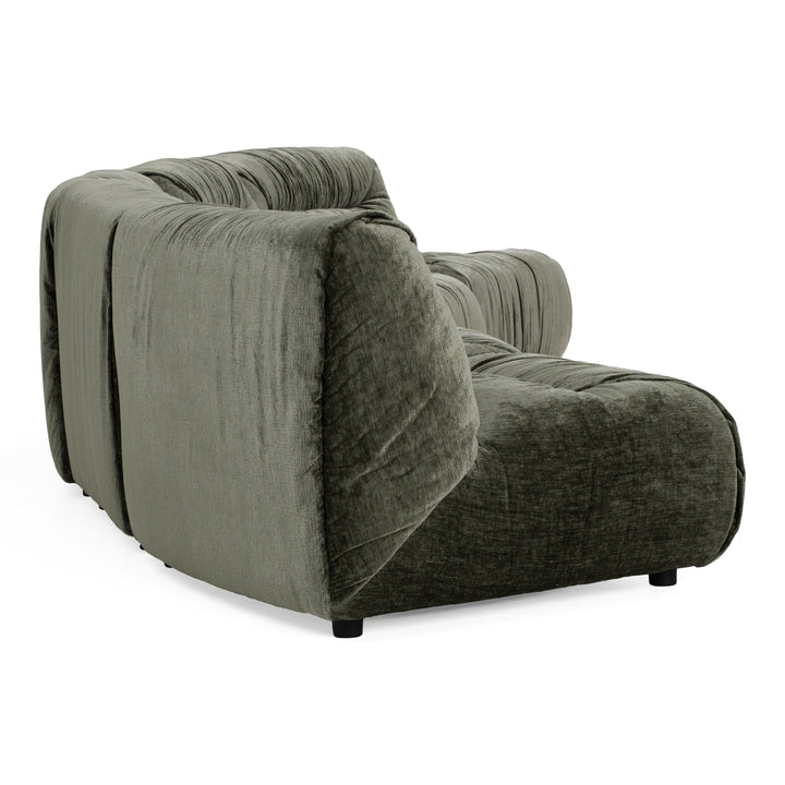 Elias - Modern Green Fabric Curved Modular Sectional Sofa-5-Piece Sectional