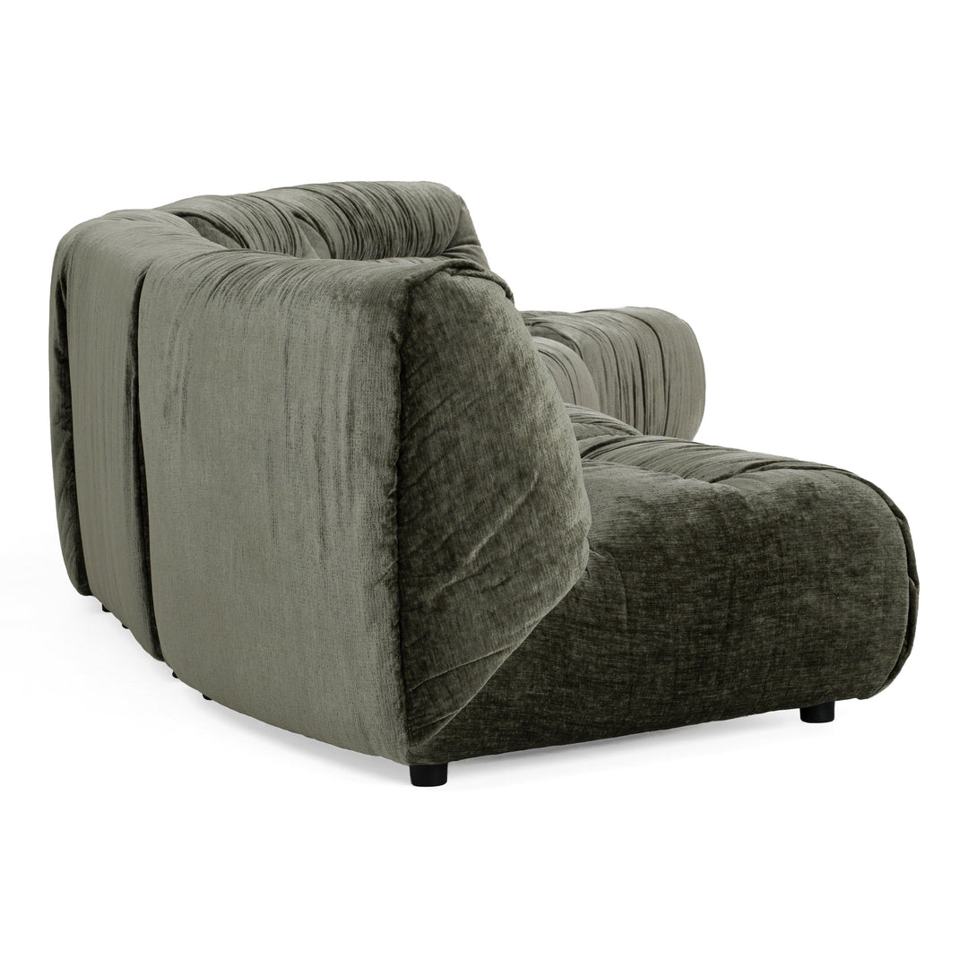 Elias - Modern Green Fabric Curved Modular Sectional Sofa-5-Piece Sectional
