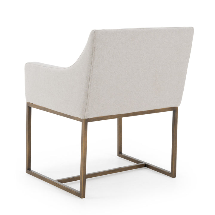 Elijah - Modern Grey &amp; Copper Antique Brass Dining Chair