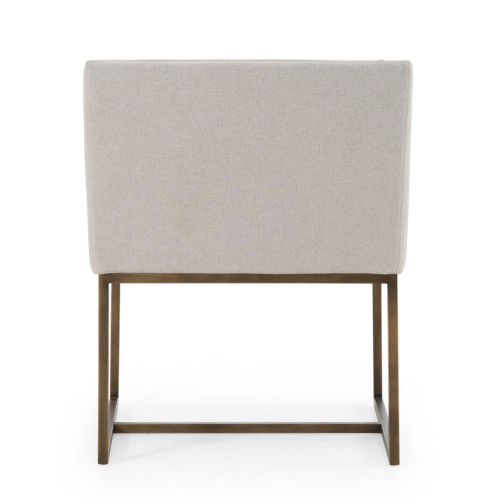 Elijah - Modern Grey &amp; Copper Antique Brass Dining Chair