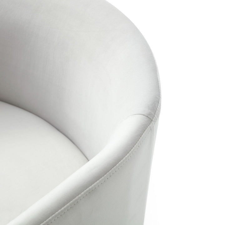Elisa - Modern Beige Velvet &amp; Brass Dining Chair
