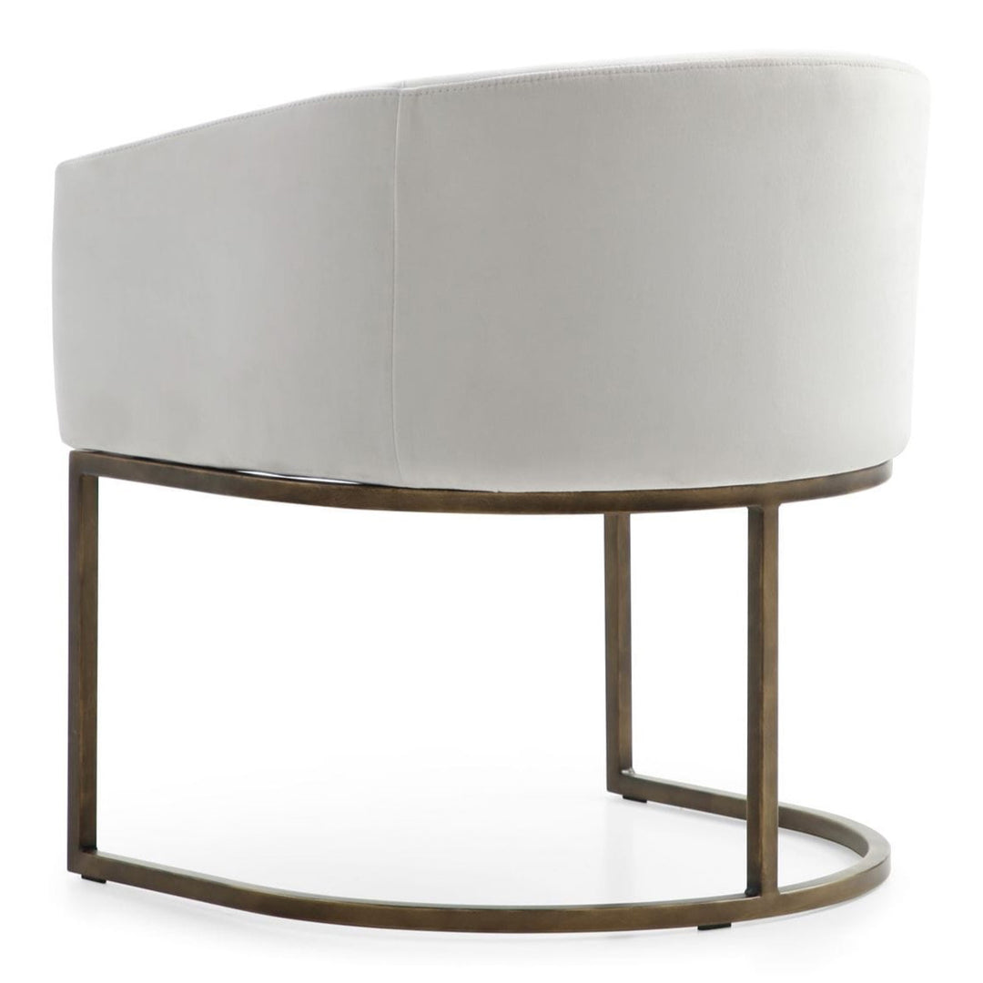 Elisa - Modern Beige Velvet & Brass Dining Chair
