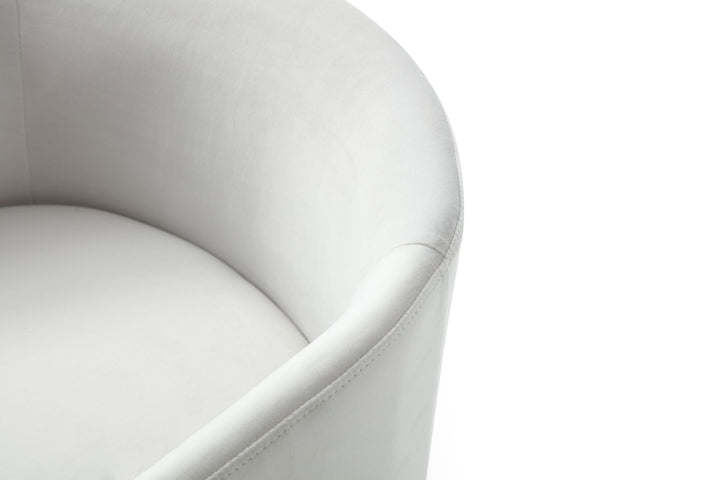 Elisa - Modern Beige Velvet &amp; Brass Dining Chair