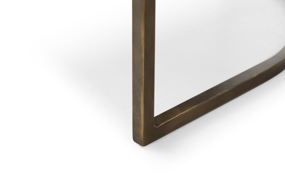 Elisa - Modern Grey Velvet & Brass Dining Chair