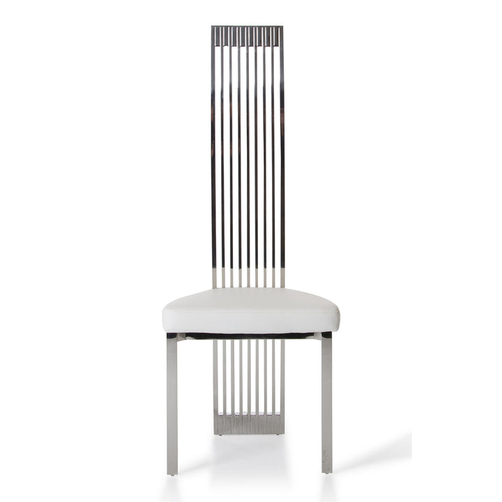 Elise Modern White Leatherette Dining Chair