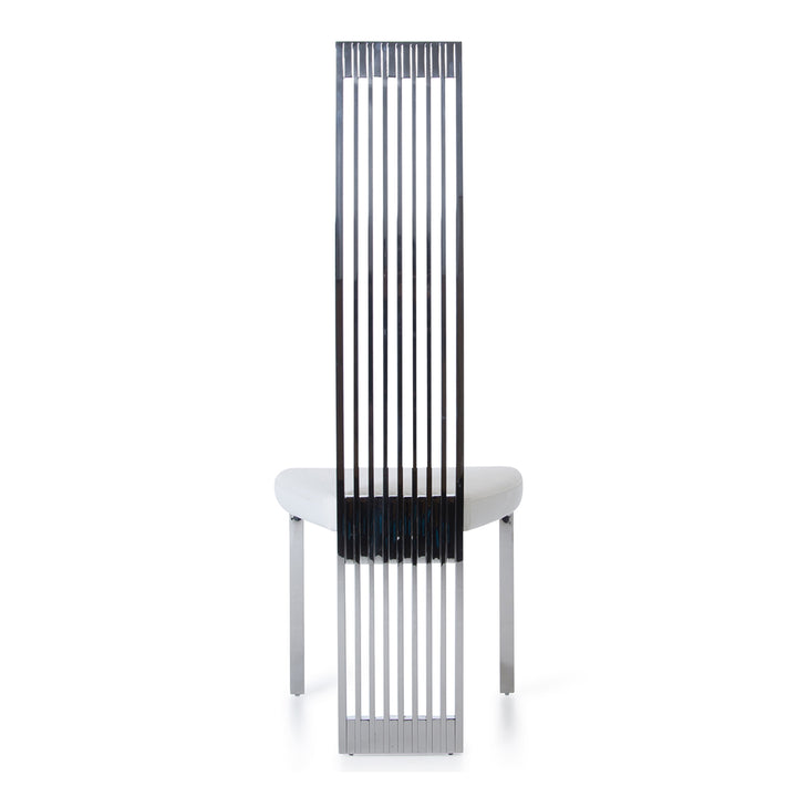 Elise Modern White Leatherette Dining Chair