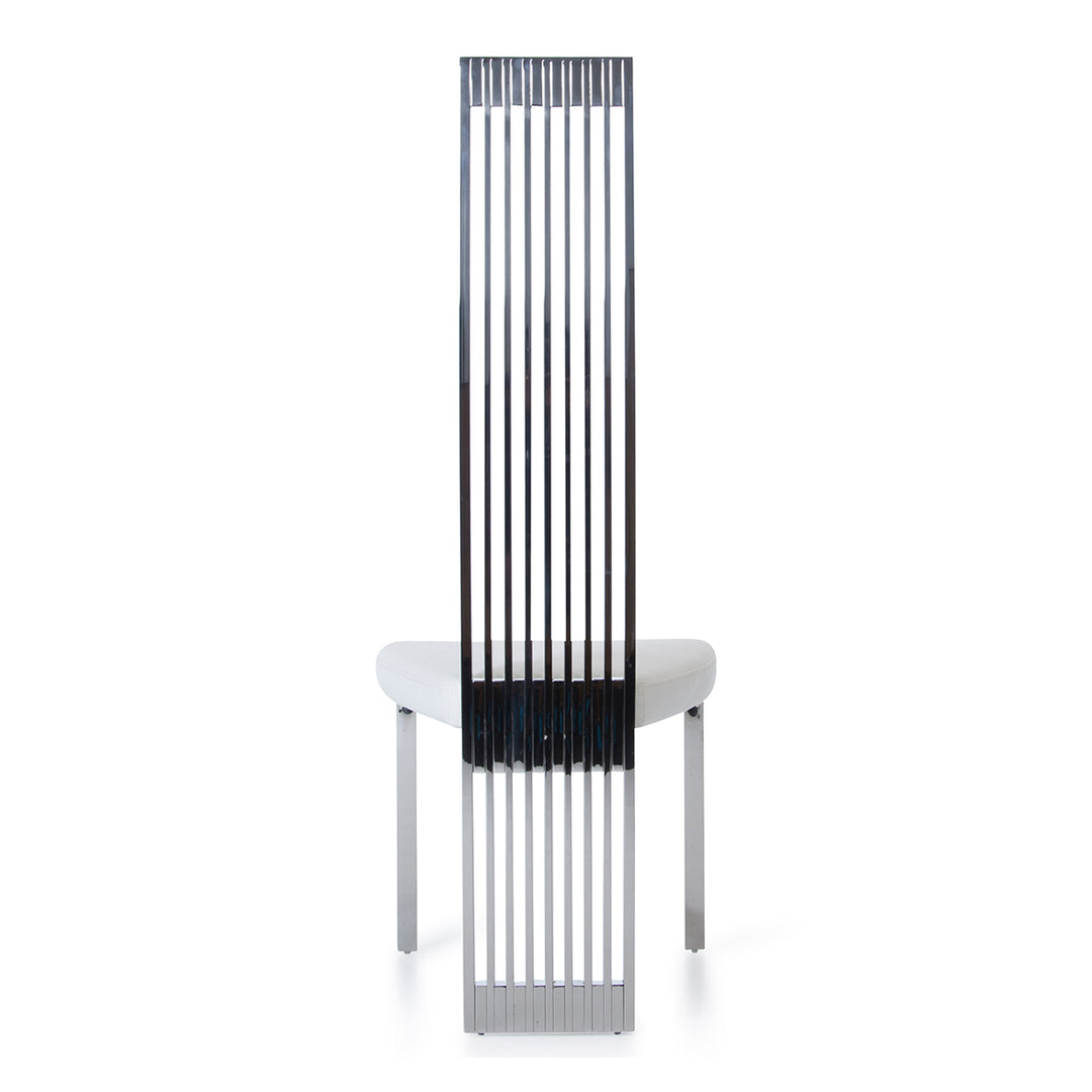 Elise Modern White Leatherette Dining Chair