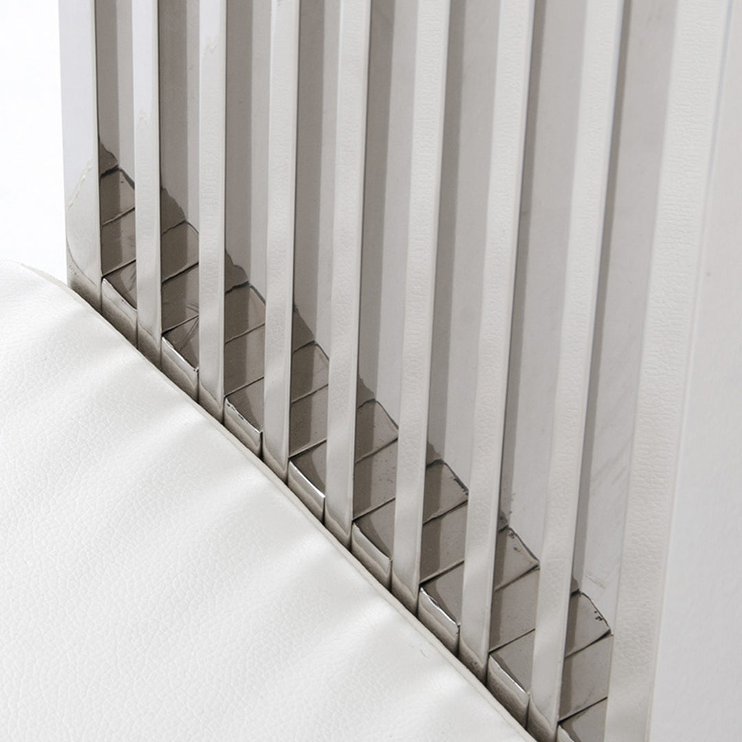 Elise Modern White Leatherette Dining Chair