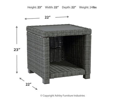 Elite Park Outdoor End Table - Gray End Table modern furniture Contempo Furniture