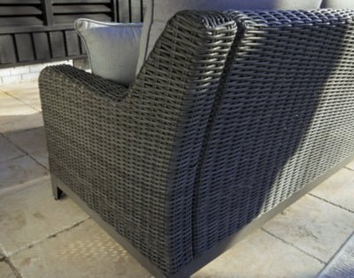 Elite Park Outdoor Loveseat with Cushion - Gray Loveseat modern furniture Contempo Furniture