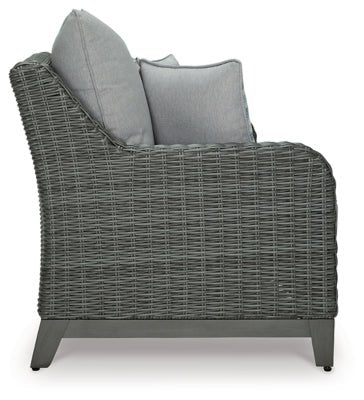 Elite Park Outdoor Loveseat with Cushion - Gray Loveseat modern furniture Contempo Furniture