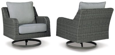 Elite Park Outdoor Swivel Lounge with Cushion - Gray Swivel Chair modern furniture Contempo Furniture