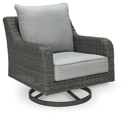 Elite Park Outdoor Swivel Lounge with Cushion - Gray | Ashley Furniture
