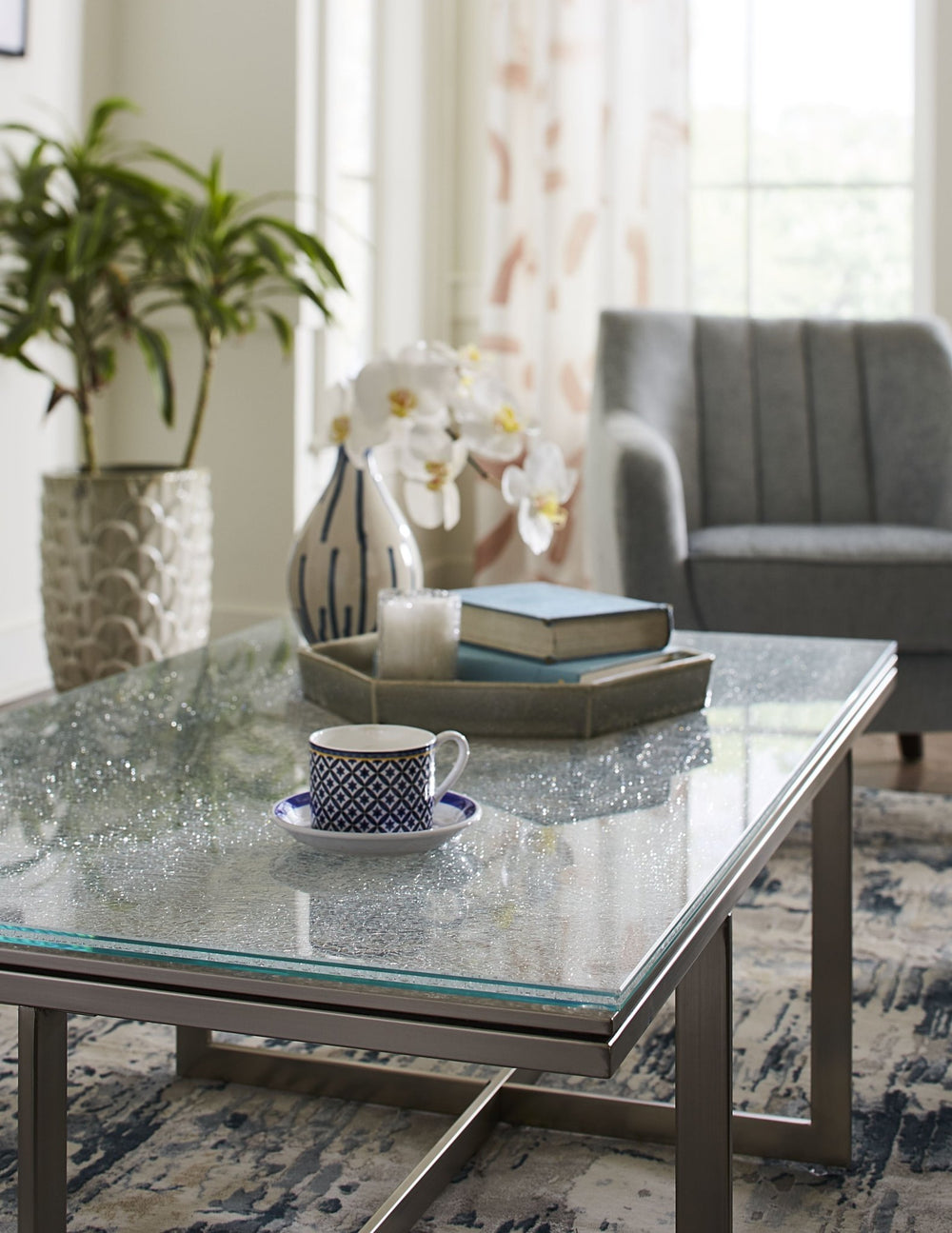Eliza Coffee Table in Ultra White Coffee Table modern furniture Contempo Furniture