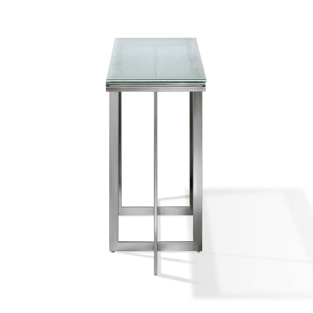 Eliza Media Console Table in Ultra White Console Table modern furniture Contempo Furniture