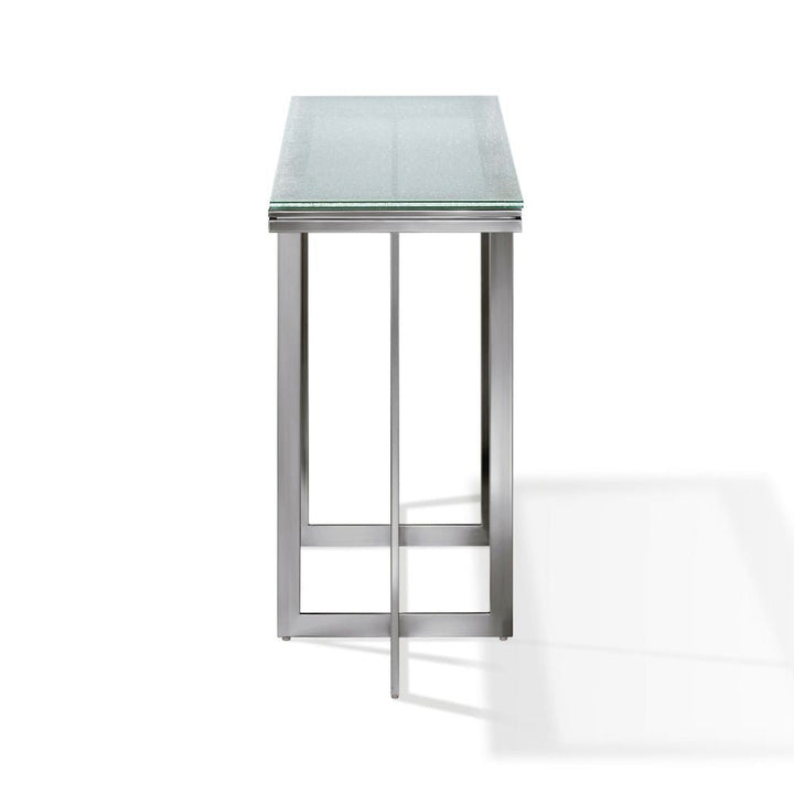 Eliza Media Console Table in Ultra White Console Table modern furniture Contempo Furniture