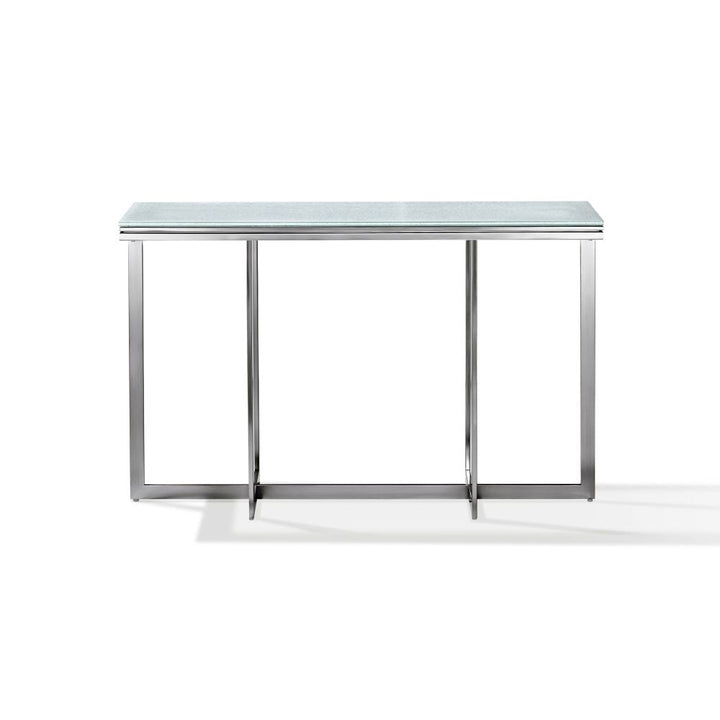 Eliza Media Console Table in Ultra White Console Table modern furniture Contempo Furniture