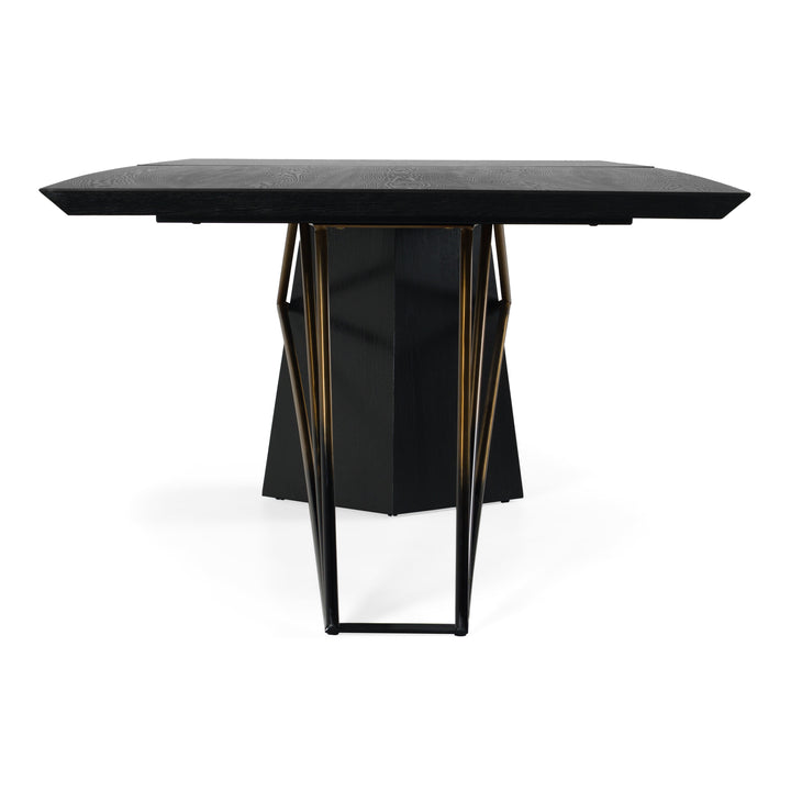 Elkhorn - Glam Black Ash  Stainless Steel 126" Dining Table