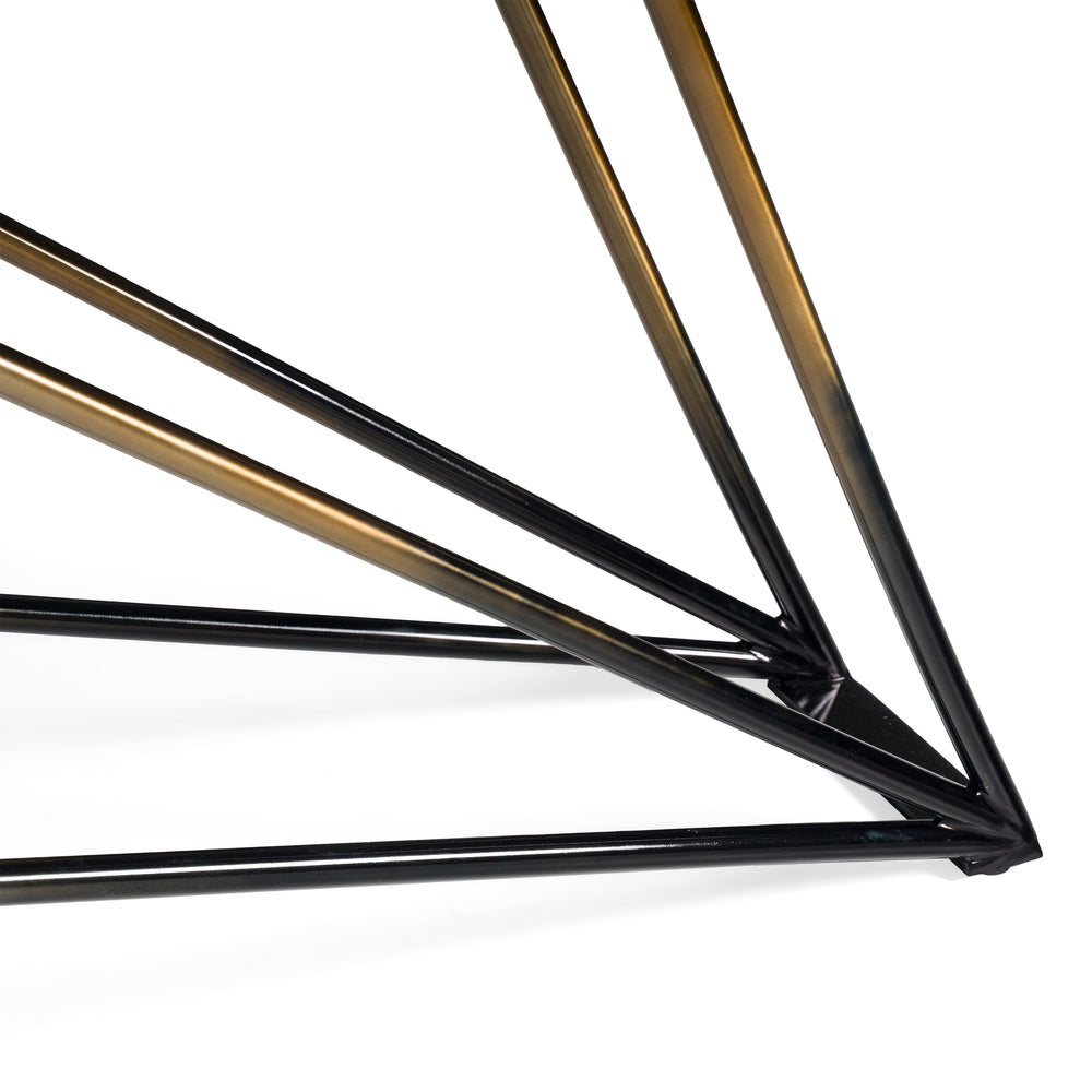 Elkhorn - Glam Black Ash + Stainless Steel 126" Dining Table - View 4